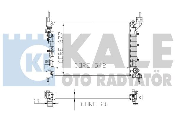 KALE OTO RADYATÖR radiatorius, variklio aušinimas 196200